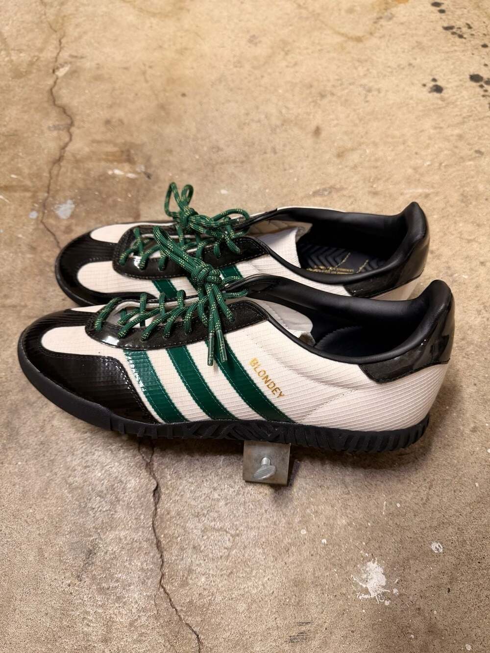 adidas A.B. Gazelle Indoor Blondey McCoy Chalk White Noble Green Size 10.5